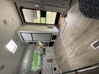 Interior of our Dutchman Astoria - kitchen and living area