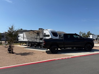 Our complete tow setup at the RV park