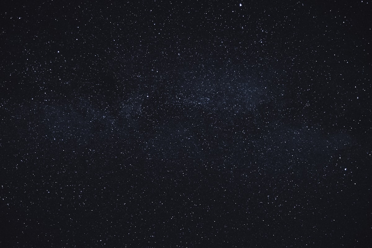 Starry night sky - Starlink satellites orbit above to bring internet to rural areas